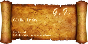 Glük Irén névjegykártya